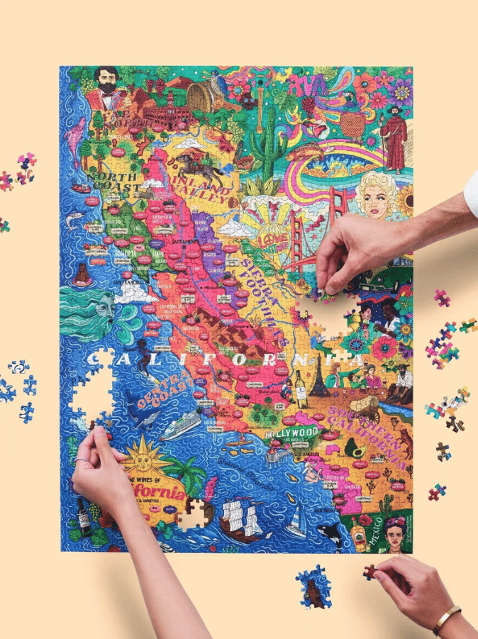 Water and Wines California Wine Puzzle | 68travel